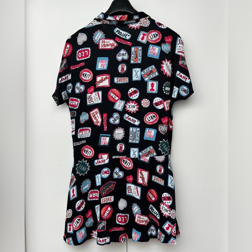 Zara Black Graphic Print Dress - Picture 7 of 15
